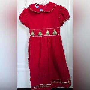 Girl’s Smocked Christmas Dress